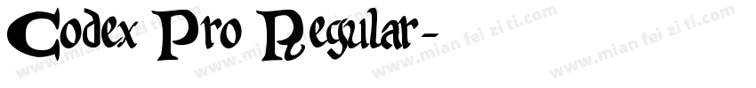 Codex Pro Regular字体转换